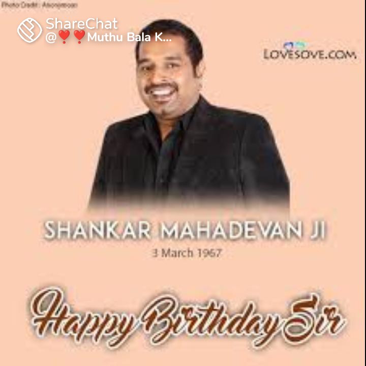 Happy birthday Shankar Mahadevan 