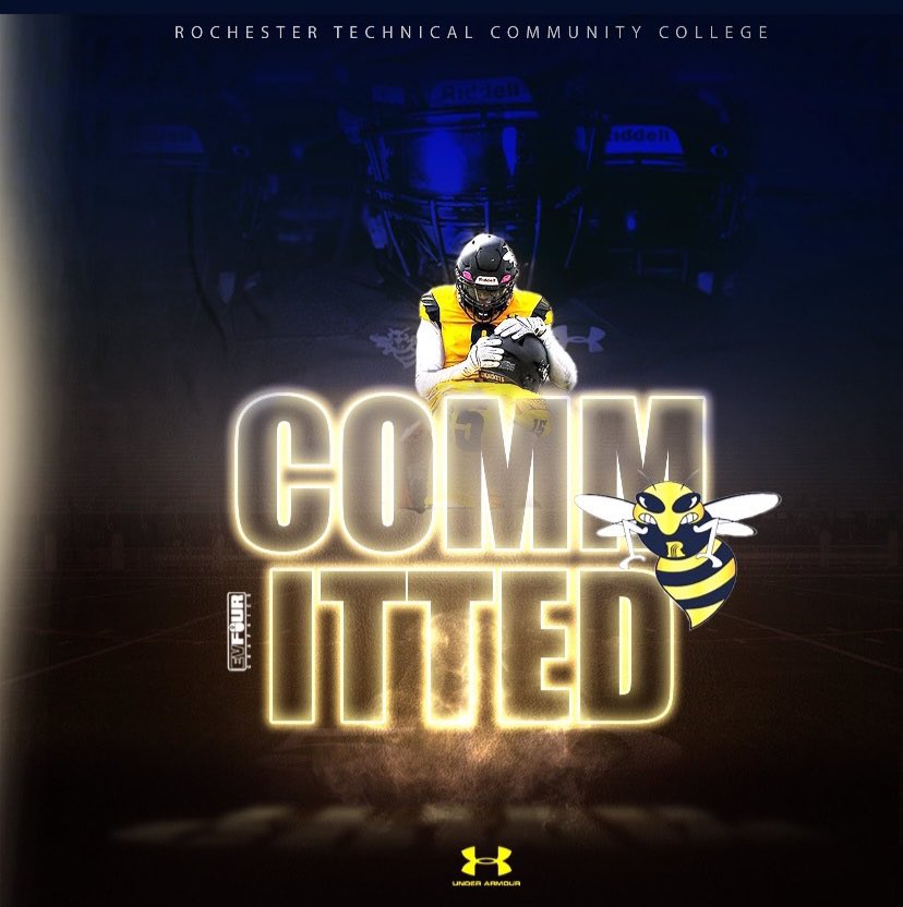 JamazaeWilson1's tweet photo. After a long talk with my family I've decided that I am committing to Rochester Community &amp; Technical College where I will be continuing my academic and football career.
Thank you God and everybody who has believed in me #commited 🐝@AHS_FalconFB @TerrenceIsaac1 @AC_MCK @RCTC_FB https://t.co/19QuTs6ESB