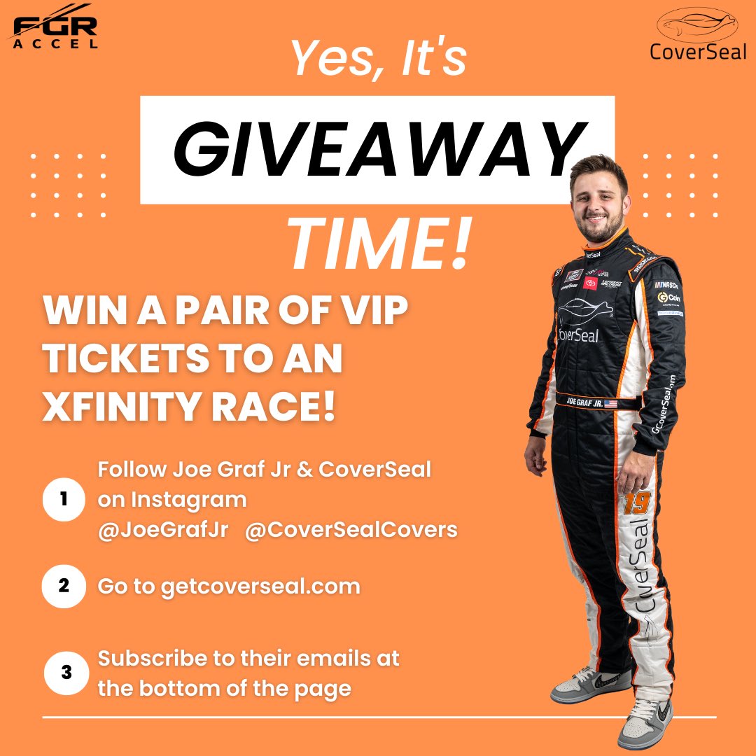 Want to win a pair of VIP tickets to a NASCAR Xfinity race of your choice? Follow these steps to enter. Winner will be announced on Monday.