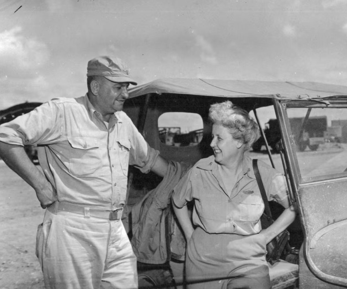TaraRoss's tweet image. This day in #history (1945), a war correspondent makes history when she lands at Iwo Jima. Barbara Miller Finch was the first woman to make the landing during wartime--and also the first American reporter to arrive on the scene.

/1 of X #America