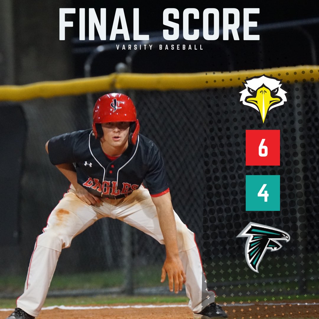 JCS Eagle Athletics (@eaglejcs) on Twitter photo Eagles Baseball wins on the road!
Defeating Jensen Beach HS 6-4, the Eagles improve to 3-1.
<a href="/liam_schulz/">Liam Schulz</a> - WP, 5K
<a href="/AlexRRros/">alex rosario</a> - 2 Runs, 1 RBI, a double and 5 Stolen Bases
🔴🦅⚾️⚫️
<a href="/EraPrep/">New Era Prep</a> <a href="/FLHSSPORTS/">Florida High School Sports</a> <a href="/pbphighschools/">Post on High Schools</a> <a href="/pbpsports/">PB Post Sports</a> <a href="/emilee_smarr/">Emilee Smarr</a> Eagles Baseball wins on the road!
Defeating Jensen Beach HS 6-4, the Eagles improve to 3-1.
<a href="/liam_schulz/">Liam Schulz</a> - WP, 5K
<a href="/AlexRRros/">alex rosario</a> - 2 Runs, 1 RBI, a double and 5 Stolen Bases
🔴🦅⚾️⚫️
<a href="/EraPrep/">New Era Prep</a> <a href="/FLHSSPORTS/">Florida High School Sports</a> <a href="/pbphighschools/">Post on High Schools</a> <a href="/pbpsports/">PB Post Sports</a> <a href="/emilee_smarr/">Emilee Smarr</a>