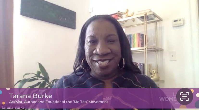 “When a woman stands up to tell her story, there are groups of folks who hear a man’s life being ruined &amp; there are other groups of folks who hear a woman’s life being saved. And that is fundamentally part of the problem.” - <a href="/TaranaBurke/">Tarana</a> #CrackingTheCode #IWD2023