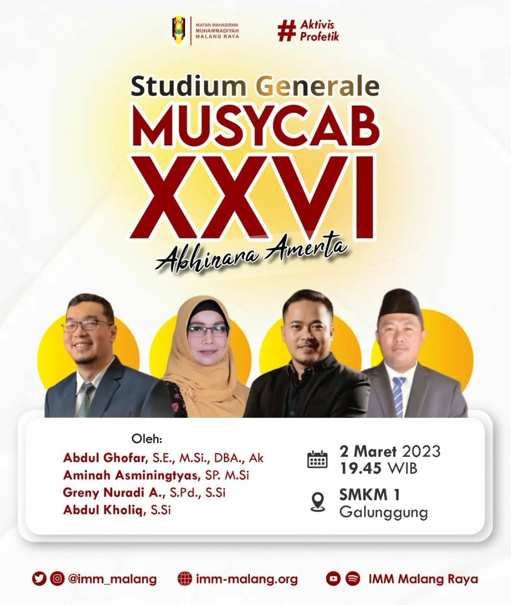 MUSYCAB XXVI

Menjaga ghirah seperti merawat bara api, bahu membahu supaya tetap menjadi sumber cahaya penghidupan bagi sekitar

Kepemimpinan berganti, namun perjuangan tetap berlanjut

#AktivisProfetik