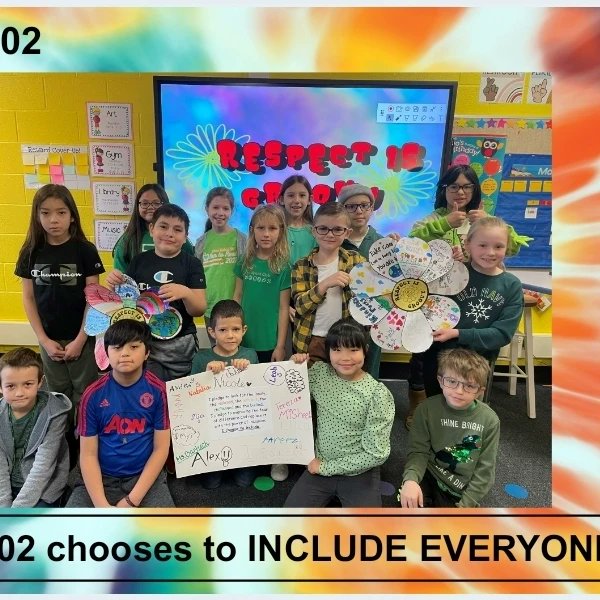 HanoverHuskies's tweet photo. Today, we discussed how we can include others and made classroom respect flowers. Each student thought about how they could include others and put it on one pedal of the flower. #ChooseToInclude #respectweek2023 #respectisgroovy @UCSIllinois @D54Grizzlies @D54schools https://t.co/ddkL9iXLhl