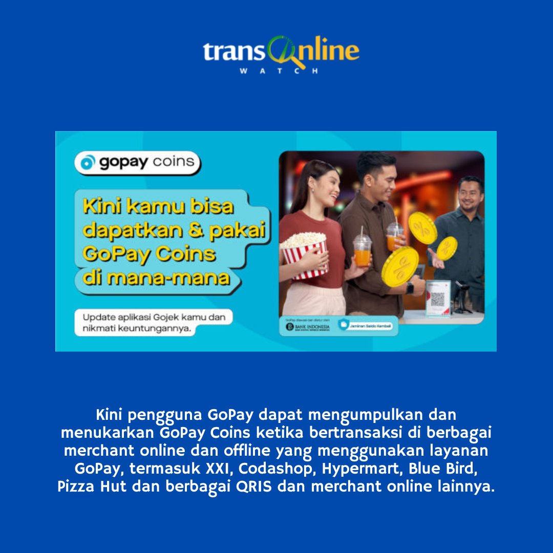 Hore! GoPay Coin Bisa Digunakan di XXI hingga Pizza Hut

transonlinewatch.com/hore-gopay-coi…