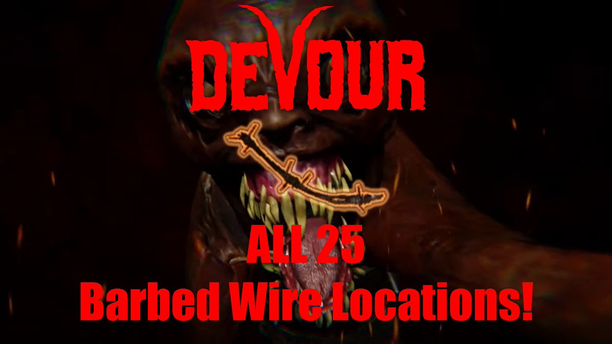 TarveshV's tweet photo. Here's a quick video pulled from today's Slaughterhouse launch showing you where all 25 pieces of Barbed Wired are for @DEVOUR_GAME!
#DEVOUR #straightbackgames #horror #horrorgame #indiegame
https://t.co/aeZ9wDLSMb https://t.co/DujEdqKHOz