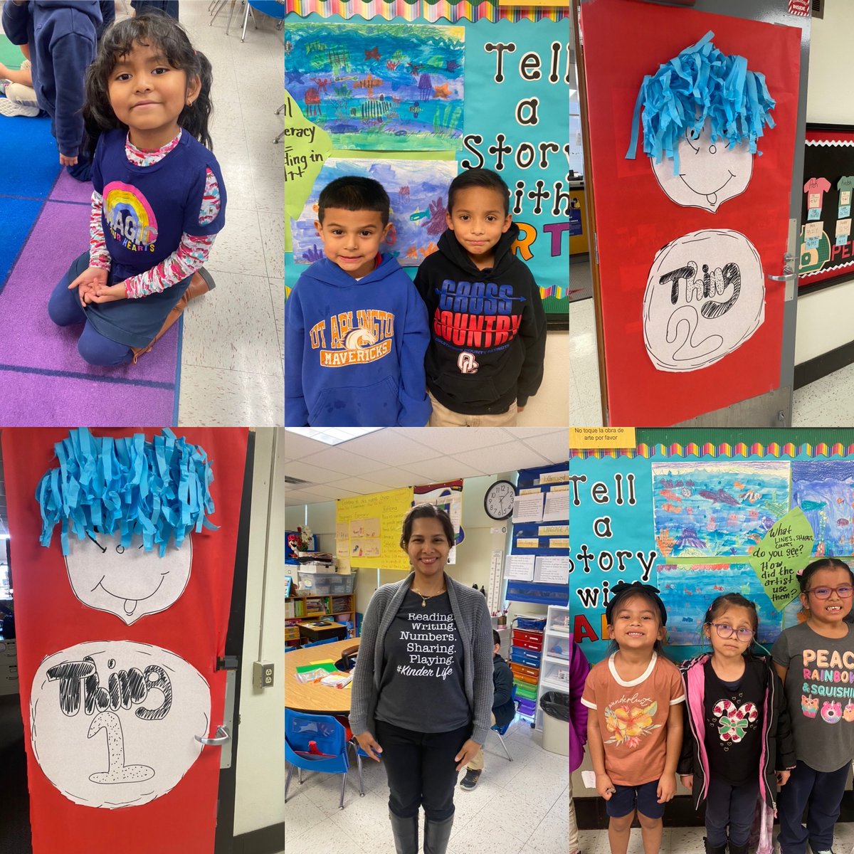 CailletLibrary's tweet photo. Read Across America today - day 4 is also “Read My Shirt Day” Let’s see how much you can read here🤓💕 @shannontrejo @JuanCordobaDISD @edwinflorestroy @DISD_Libraries @FPCailletElem @LEAD_DallasISD @DISDSubs @DISDLibrarian https://t.co/p8y0ECVZSP