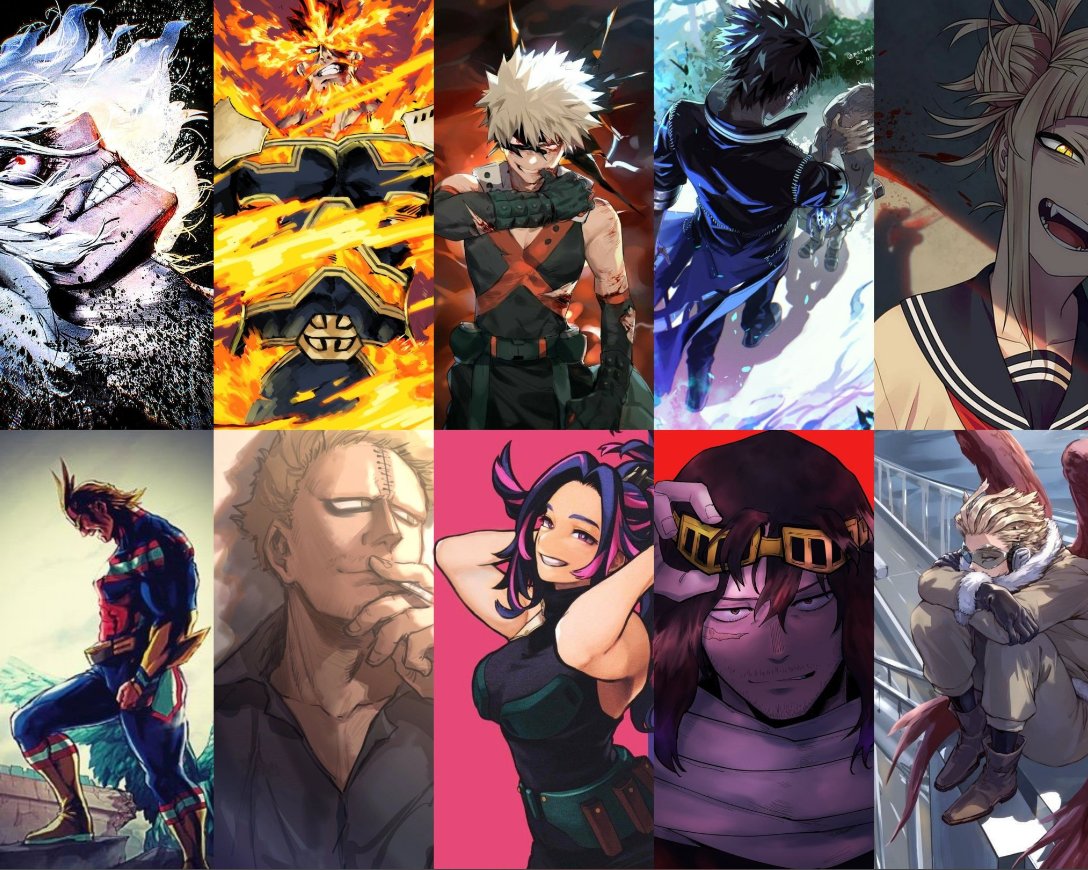 Tomura 🐐 CRBleach,MHA on Twitter "My Top 10 MHA character list🔥 https