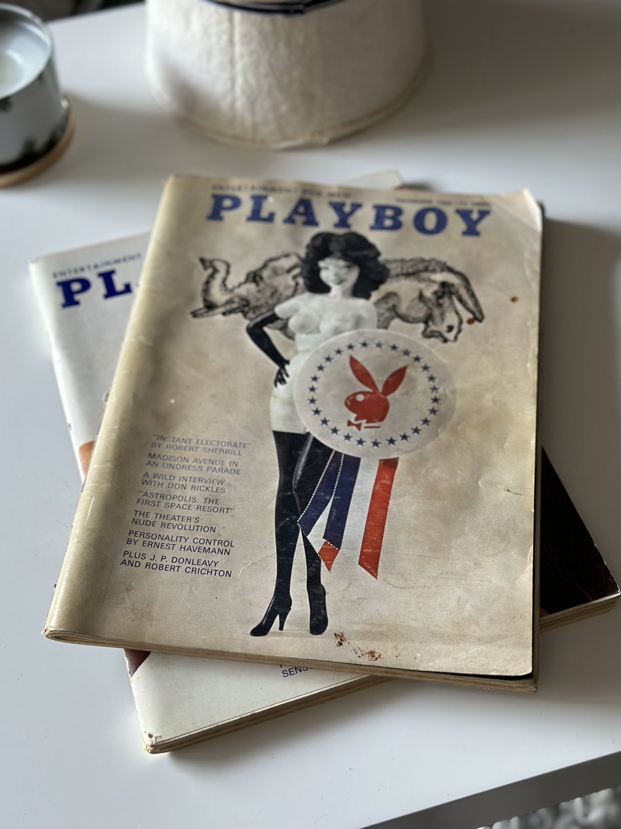 HoardHouseUSA's tweet photo. Are you tired of boring magazines with nothing but bland articles and stock photos? Want to add a little spice to your reading collection? Look no further than vintage Playboy magazines!

The perfect addition to any man cave, bachelor pad, or she-shed (hey, we don't judge). https://t.co/AsznOEa4tQ