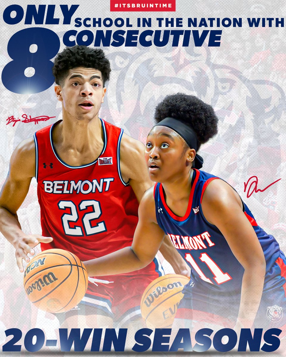 Both <a href="/BelmontMBB/">Belmont Basketball</a> and <a href="/BelmontWBB/">Belmont WBasketball</a> 🐻🏀

𝐍𝐚𝐦𝐞 𝐚 𝐛𝐞𝐭𝐭𝐞𝐫 𝐛𝐚𝐬𝐤𝐞𝐭𝐛𝐚𝐥𝐥 𝐬𝐜𝐡𝐨𝐨𝐥.

#ItsBruinTime | #Splashville