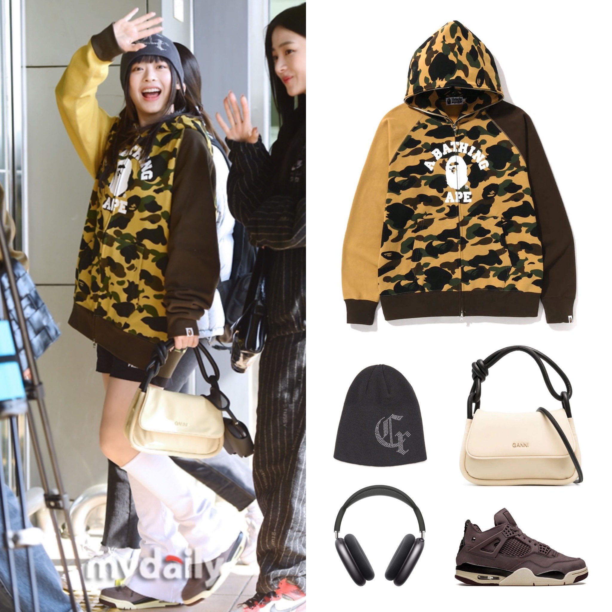 NewJeans Outfits on Twitter "230303 Gimpo Airport Bape 1st Camo Crazy