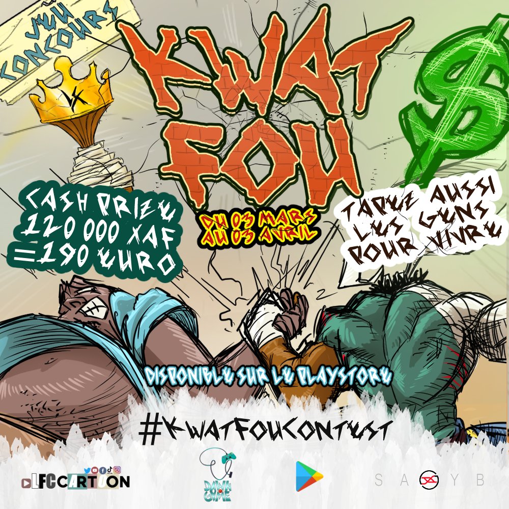 lfccartoon's tweet photo. JEU CONCOURS !
120 000 X.A.F/190 Euros à gagner : Joues à Kwat Fou du 03/03 au 03/04 et finissez dans le top 3 (Voir modalités d'inscription plus bas)
Récompenses:
- 1er: 50 000 X.A.F
- 2ème: 30 000 X.A.F
- 3ème: 20000 X.A.F
- 2 chanceux tirés au sort: 10 000 X.A.F chacun.

(1/3) https://t.co/SF1Onhvbes