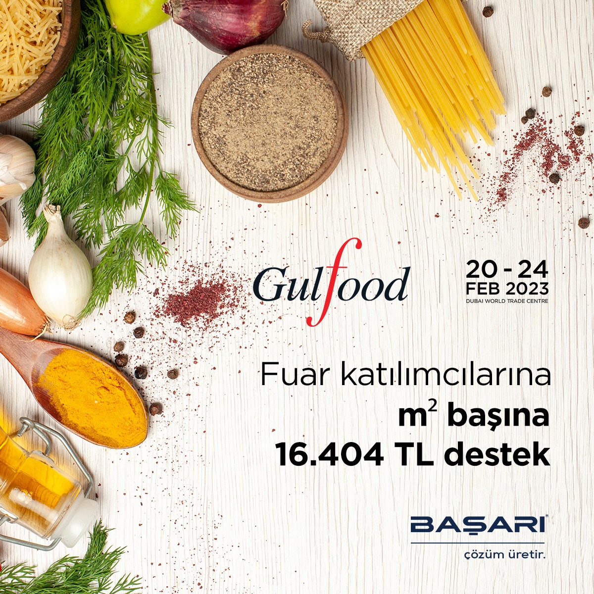 Dubai’de, 20-24 Şubat 2023 tarihlerinde düzenlenen Gulfood Fuarı’na katılan Firmalar için devlet desteği başvurusu başladı. Detaylı bilgi için 312 418 78 78 nolu telefondan bizi arayabilirsiniz. 
#ticaretbakanligi#basarimusavirik #dahildeislemerejimi #yatirimtesvikbelgesi#gulfood