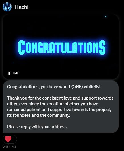 aistrades's tweet photo. Looks like @SpiritEther got stuck in my dms this time! Really grateful for @visionofviii and the team for not forgetting us day 1's! 🫡 https://t.co/i50F1xKfx8