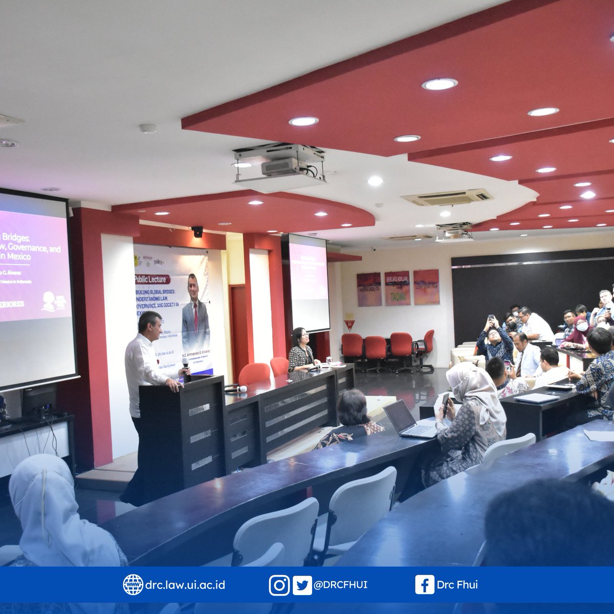 DRCFHUI's tweet image. Telah berlangsung Kuliah Umum (Public Lecture) dengan topik &quot;Building Global Bridges: Understanding Law, Governance, and Society in Mexico&quot; yang disampaikan secara langsung oleh Duta Besar Meksiko untuk Indonesia, H.E. Armando G. Alvarez.