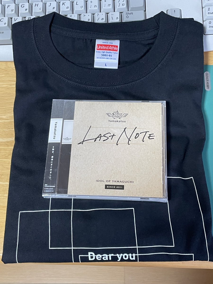 kazu2653's tweet image. LAST NOTEとＴシャツが届きました😊😊
 #Yamakatsu
 #LASTNOTE