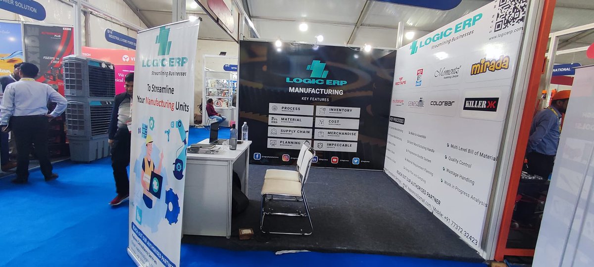 Logicerp's tweet image. We are at #IndusTech Expo on 3rd, 4th and 5th March 2023, Aravali Vihar Ground, Near Mansa Chowk, Bhiwadi, Rajasthan. Come &amp;amp; Join us!

Reach out our Authorised Partner - Kapson Consultancy Services

#Industech #expo #ManufacturingERP #manufacturingsolutions #LOGICERP