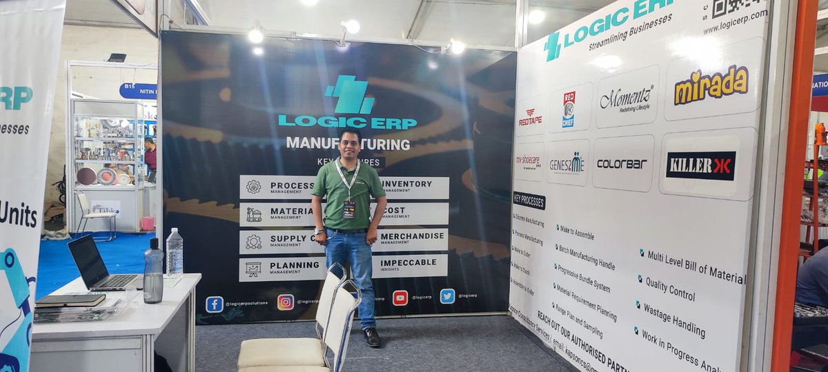 Logicerp's tweet image. We are at #IndusTech Expo on 3rd, 4th and 5th March 2023, Aravali Vihar Ground, Near Mansa Chowk, Bhiwadi, Rajasthan. Come &amp;amp; Join us!

Reach out our Authorised Partner - Kapson Consultancy Services

#Industech #expo #ManufacturingERP #manufacturingsolutions #LOGICERP