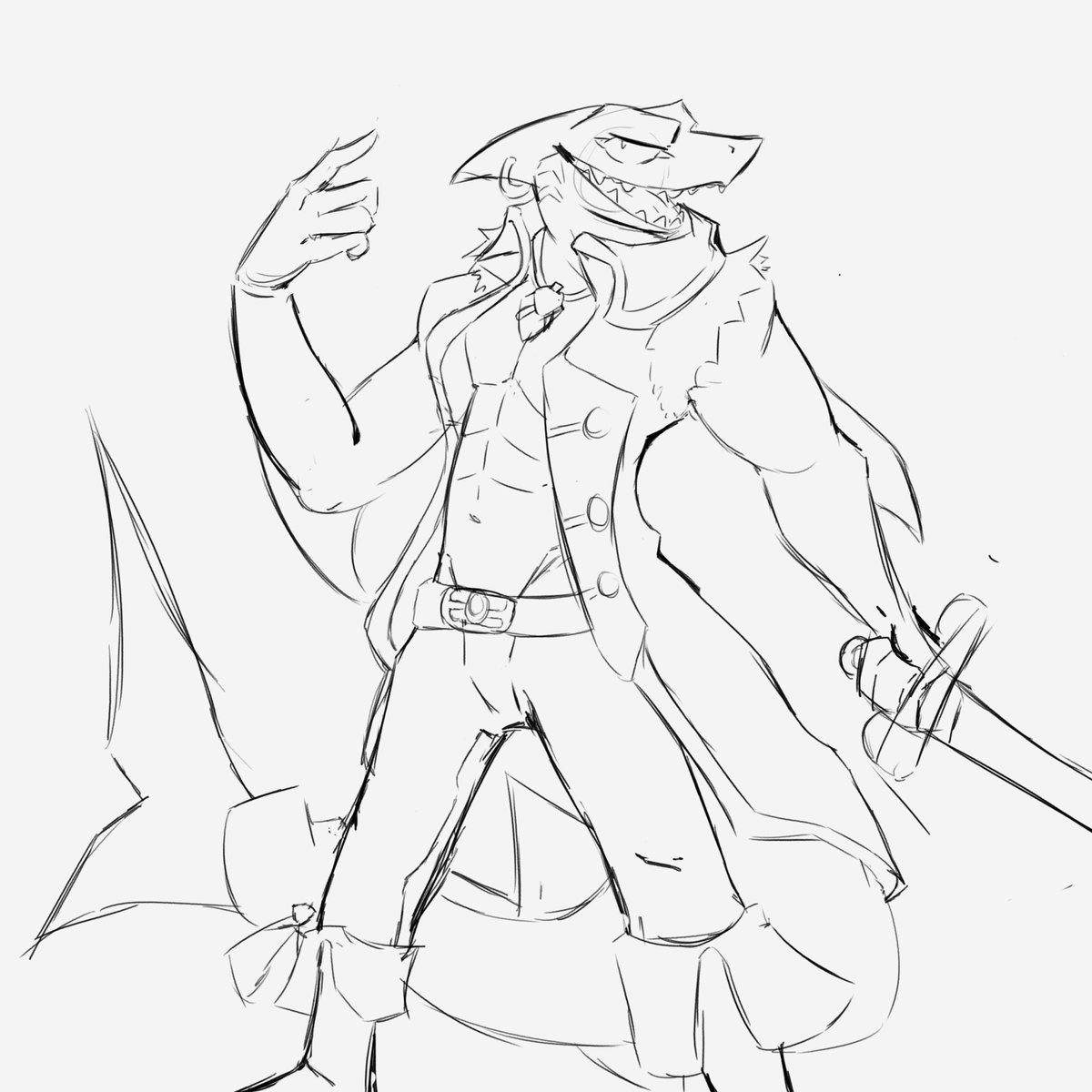 StarWolf789's tweet image. Heres a sketch I did of Slade From #dungeonsofaether 
this one came out pretty nice and so is the game lol

#art #furry #sketch #fanart