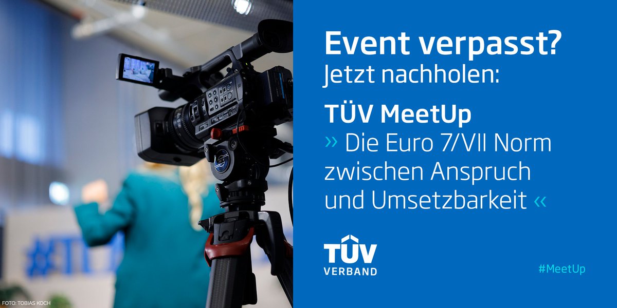 tuevverband's tweet photo. Für alle, die nicht teilnehmen konnten!
Jetzt das TÜV MeetUp "Die Euro 7/VII Norm zwischen Anspruch und Umsetzbarkeit" hier nachholen 👉 https://t.co/vRXUlXaMch https://t.co/yUmM23zvqX