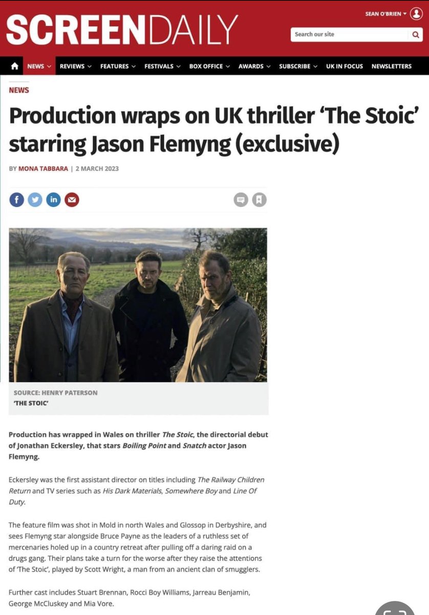 Beyond excited to finally be able to share with you all what I’ve just been working on - here it is 🎥❤️

screendaily.com/news/productio…

#thestoic #britishfilm #jasonflemyng #brucepayne #scottwright #darkmeadowsproduction #featurefilm #film