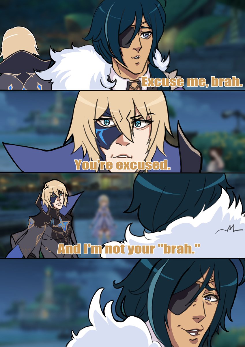 doronyaaart's tweet image. #Kaeya and #dainsleif in sumeru, basically