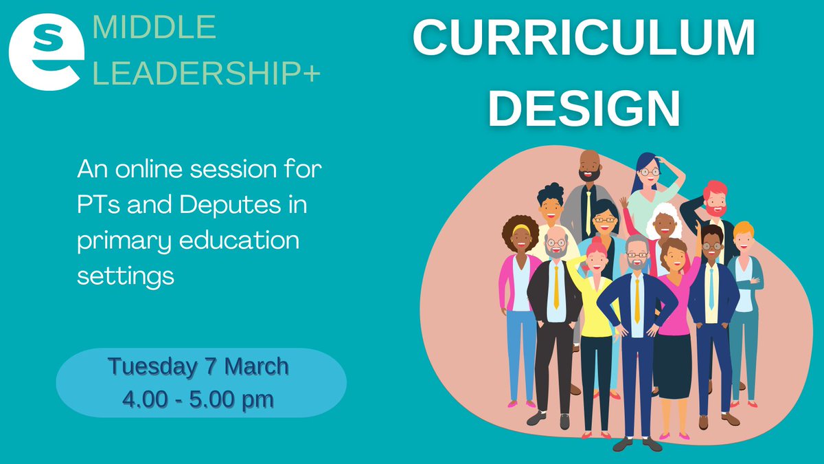 EdScotPLL's tweet image. Want to know more about curriculum planning? Join our exciting offer for principal teachers and deputes in ELC or primary settings. Come along to our #EdScotML session on Tuesday 7 March to hear from our Curriculum Design &amp;amp; Innovation Team.

Register: ow.ly/iwOT50N7iqv