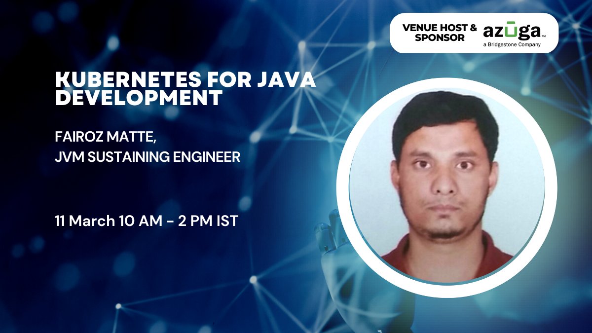 KonfHub's tweet photo. Announcing "HotSpot Intrinsics" by @fairozmatte at "Kubernetes for Java Development." 🚀
Where: Azuga office in Yemalur, Bangalore
On: 11th March
Time: 10 AM - 2 PM IST ⏰
RSVP now: https://t.co/DgiQRWejGA 😎
#Azuga #Meetup #CommunityEvent #InPersonMeetup #Kubernetes https://t.co/qS3hiukIga