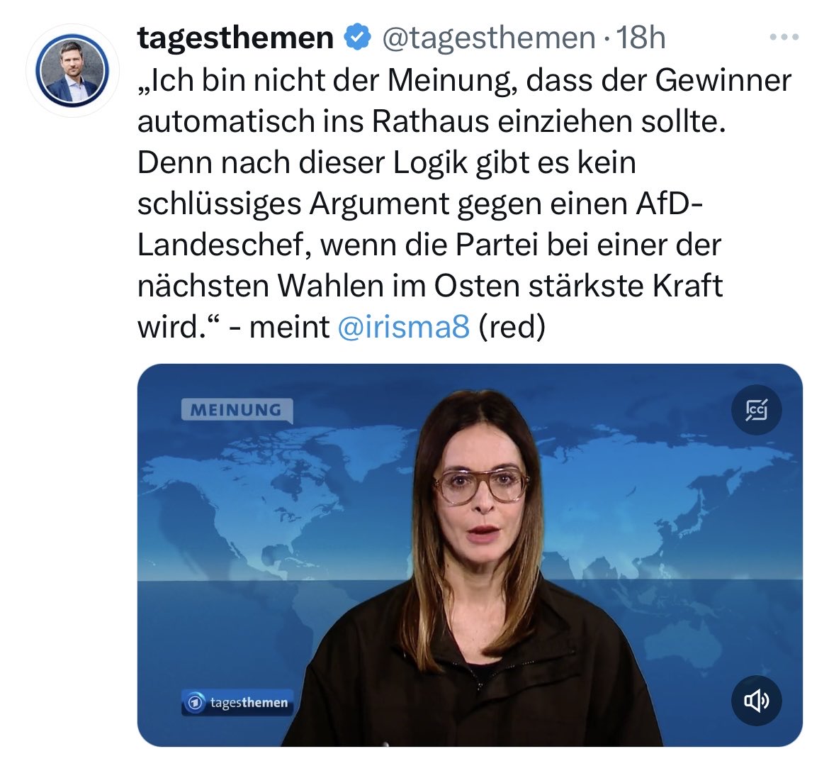 szteffienchen's tweet photo. Kommunistische Demokratie-Definition im #ÖRR 🤡 
Nicht vergessen, dass wir für derart anti-demokratische Haltungen Zwangsgebühren zahlen! #GEZ https://t.co/jInfAuiP3M