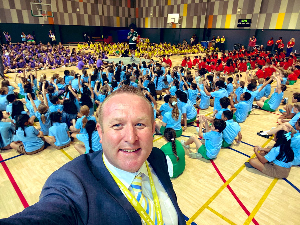 ArborPrimary's tweet photo. What a lovely way to end the week- an inaugural @ArborDubai💚Primary House assembly💜💛💙❤️- congratulations to our winning #SportsDay House- #Yeang❤️🏆❤️! I love the opportunities we create and chances we have to come together as one school🙏🏼! Happy weekend @ArborDubai💚🇦🇪☀️🌊😴 https://t.co/MHFpXu4huf
