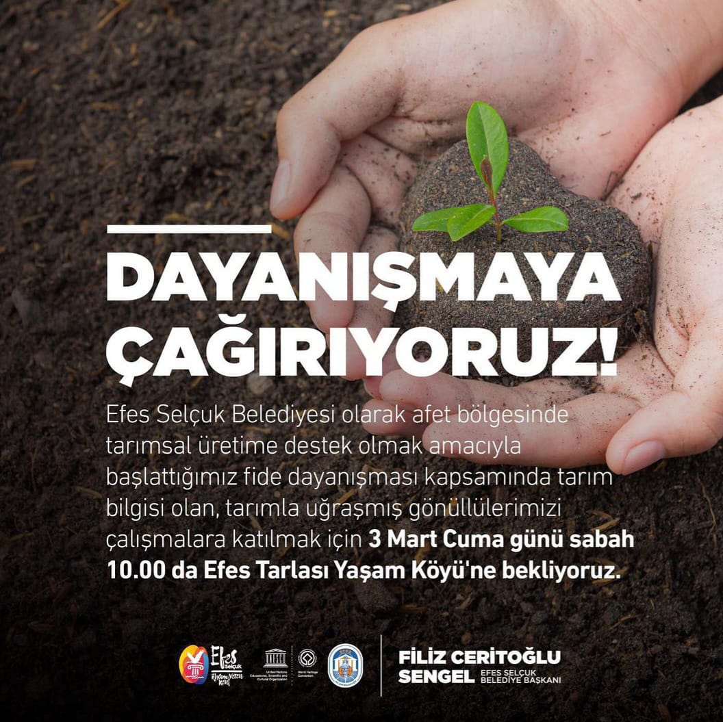 Gunaydin dostlar🌱🌱🌱
Bugun #EfesSelcuk ta güzel şeyler oluyor. Afet bölgesinde Tarımsal üretime destek için fideler gidecek. Biz de bugün violleri hazırlayıp tohum yerleştireceğiz. O kadim topraklar hasatsız kalmamali🙏 @filizceritoglu
#efestarlasiyaşamköyü 
#gelecektarimda