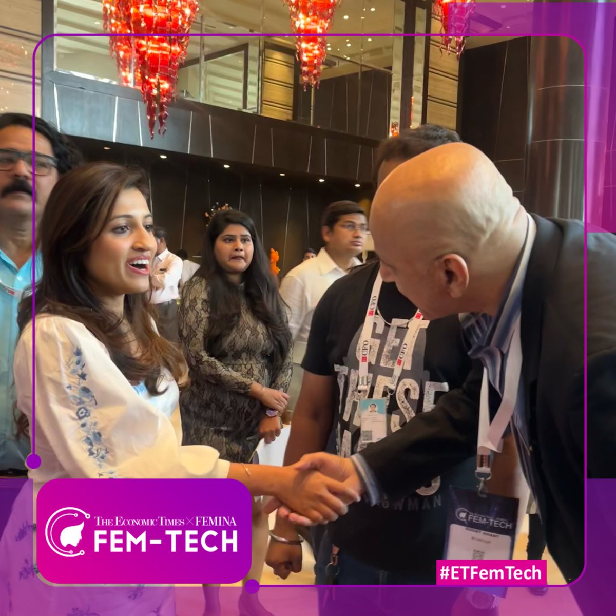 ET_Edge's tweet photo. #ETFemTech | The audience networking with @tweetdivya , Co-Founder, @BYJUS after her session on 'Scaling businesses with Technology' at the 3rd edition of The Economic Times & Femina presents FemTech Summit.
Know More: https://t.co/05AGyRhe4k https://t.co/5ALxIcUTmN