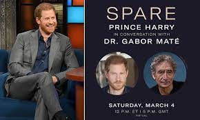 My friend, Dr. Gabor Maté, will be talking with Prince Harry this Saturday at 12 noon EST about loss/trauma:  princeharrymemoir.com/events