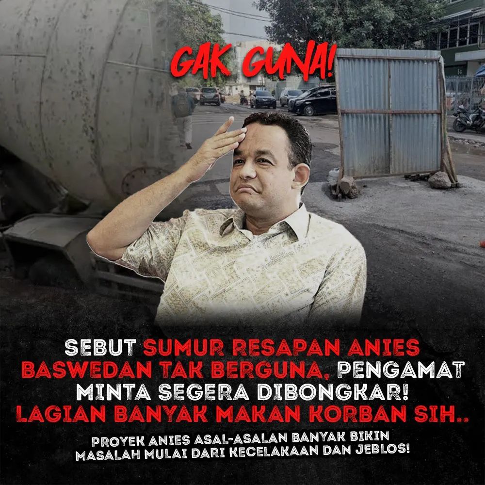 RanggaStevens's tweet photo. gak guna sih sebut sumur resapan buktinya kosong #AniesRuntahJabar https://t.co/REfiu3y4GT