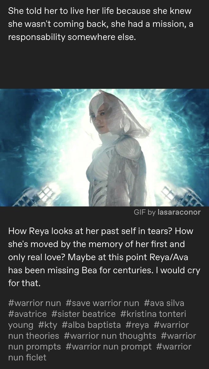 cathoderay420's tweet photo. I’m not entirely sold on this theory but the last paragraph hit HARD and I can’t bare this pain alone so here you go 

BAMBOLA HIMNO AVATRICE #SaveWarriorNun #WarriorNun #WarriorNunBloopers https://t.co/T8dQKB1shc