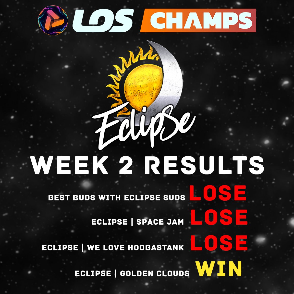 EclipseNetwork8's tweet photo. Week 2 did not go as planned but our teams will bounce back and do great week three!

#LOS_Champs
#RocketLeague
#eSports 
#gaveitourbest https://t.co/VlzwRYaMct