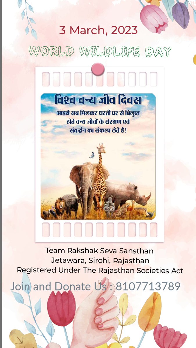 TeamRakshak2017's tweet photo. विश्व वन्य जीव दिवस 🌏🐃🐕🐦🦬🦌🦓🦄🐎🫏🐴🐆🐅🐯🐈🐇🐿🐀 #WorldWildlifeDay #Save_wildlife #Saveearth #save_world #Environment #earth https://t.co/neYTUOTIhh