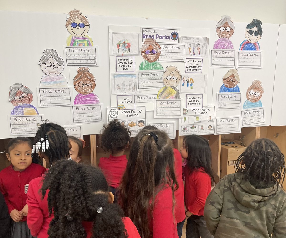 JMEvanouskas's tweet photo. The Kindergarteners at #WAELs took pride in their hard work during #BlackHistoryMonth. The classes presented their projects to each other, asked questions and gave compliments as they went along. This is just the start of so much more learning to come! @kolayokunjr https://t.co/SIwp8A2Evs