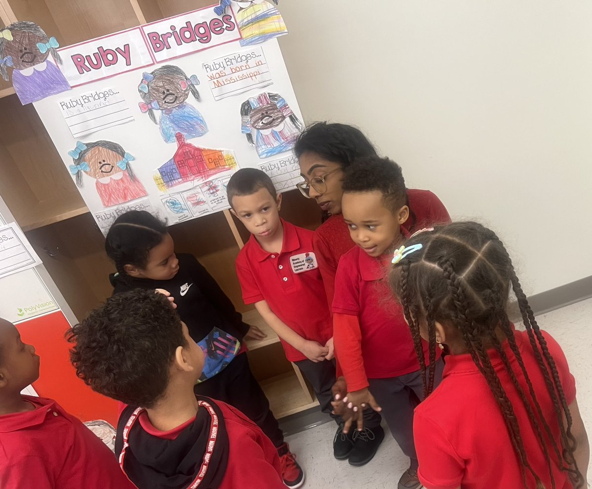JMEvanouskas's tweet photo. The Kindergarteners at #WAELs took pride in their hard work during #BlackHistoryMonth. The classes presented their projects to each other, asked questions and gave compliments as they went along. This is just the start of so much more learning to come! @kolayokunjr https://t.co/SIwp8A2Evs