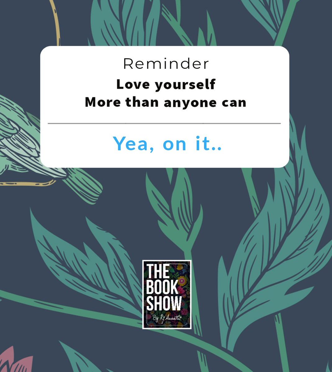 #KuttyReminder
Loving yourself is the most beautiful thing you can do to yourself ☺️🫶

Self love matters 😊💜✨
.
.
#TheBookShow #rjananthi #goodthoughts #Bookstagram #bookcommunity #bookblogger #booktuber #Bookfluencer #reading #readersofinstagram #readwithus #booktwitter