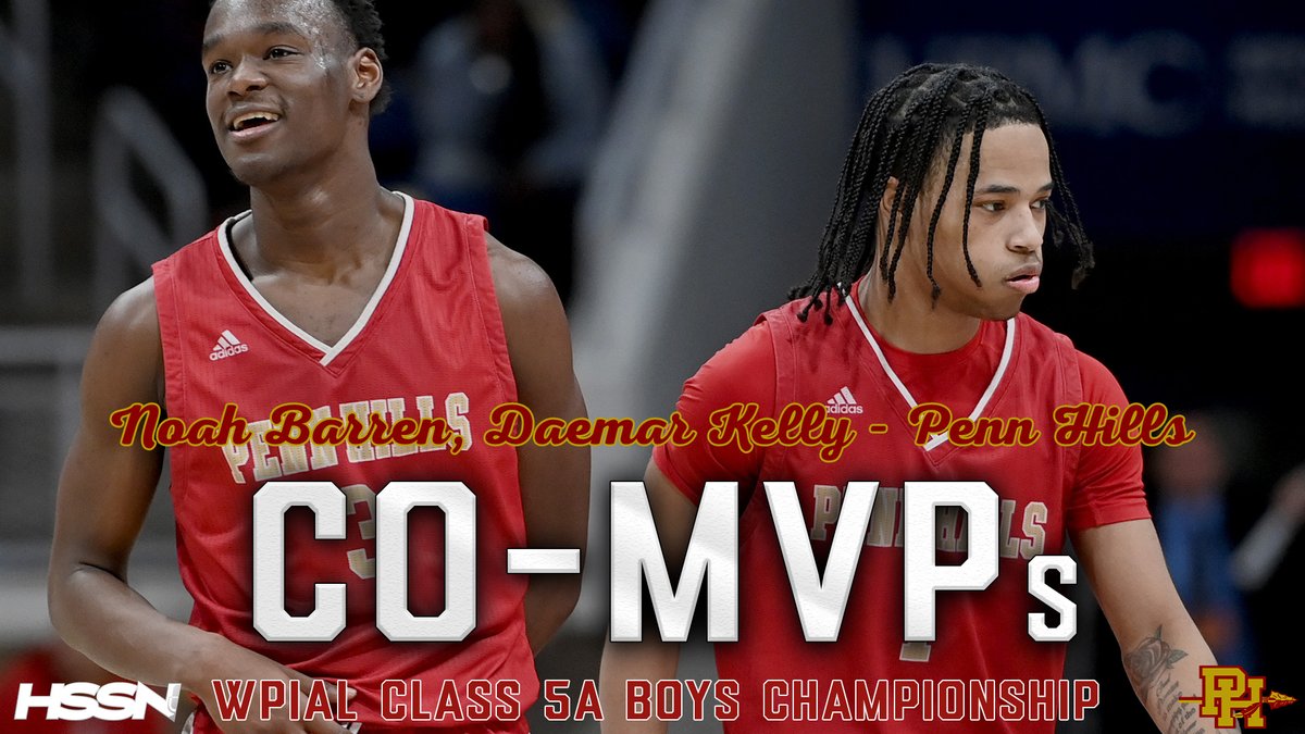 TribLiveHSSN's tweet photo. Noah Barren (@BarrenNoah) and Daemar Kelly (@DaeeKelly_3) are Co-MVP's of the 5A Championship for @phbasketball.

Barren: 22 points, 5 rebounds, 3 steals
Kelly: 21 points, 7 rebounds

#HSSN https://t.co/PkIcIuSpwY