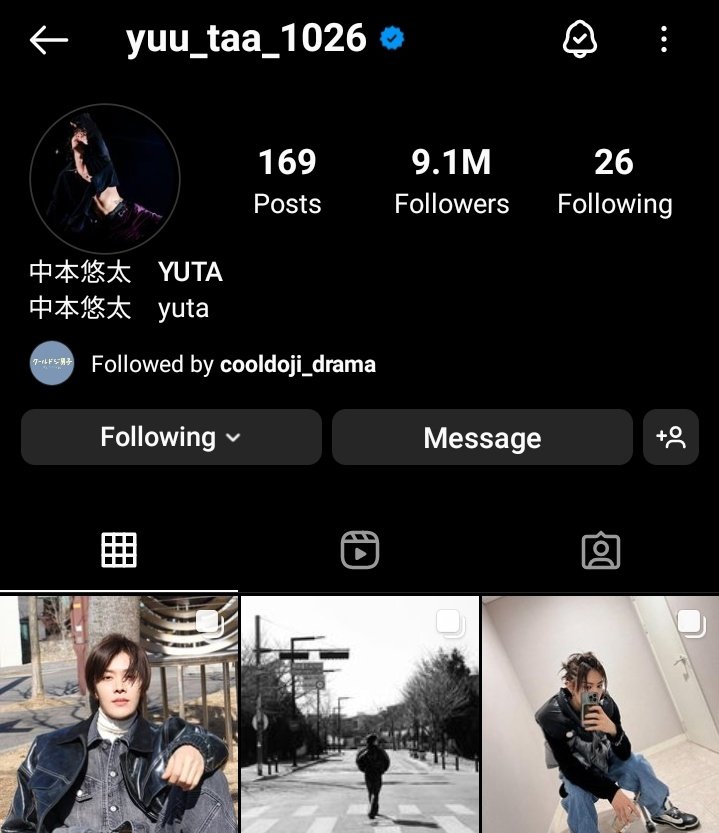 NCT YUTA SQUAD on X: One of the directors for Cool Doji Danshi, Play It  Cool, Guys, Live action drama adaptation is following #YUTA on his  Instagram. ✨  / X