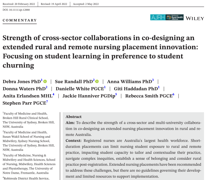 Broken Hill University Department of Rural Health tweet media