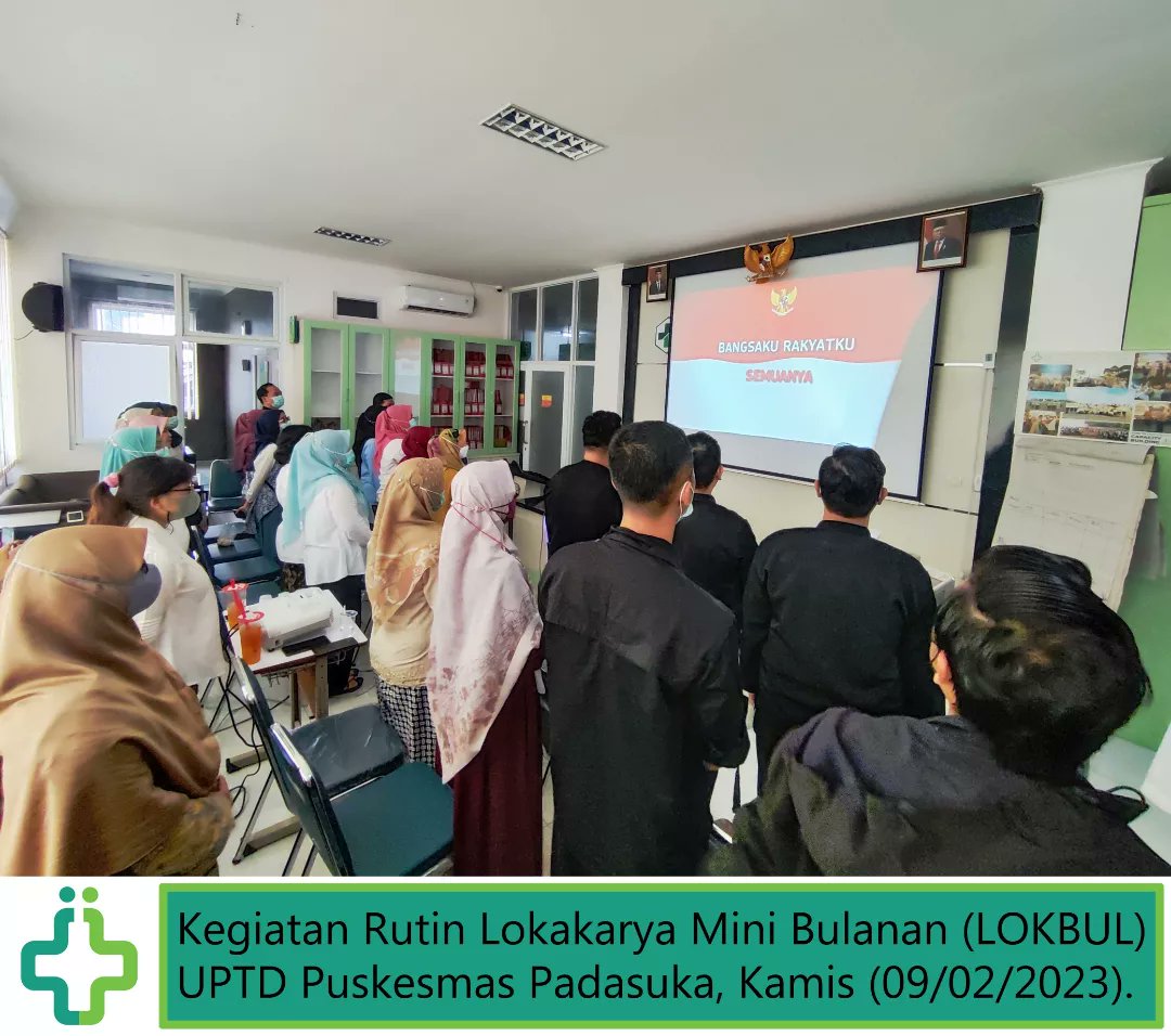 uptpkmpadasuka's tweet photo. Kegiatan Rutin Lokakarya Mini Bulanan (LOKBUL) UPTD Puskesmas Padasuka dengan Agenda Acara Penyampaian Evaluasi dan Rencana Kerja Tim Mutu, Tim Audit Internal, Penyampaian Paparan Materi dari KMP, UKM dan UKP serta pembuatan Rencana Tindak Lanjut (RTL), Kamis (09/02/2023). https://t.co/Gb7Dk2MgXS
