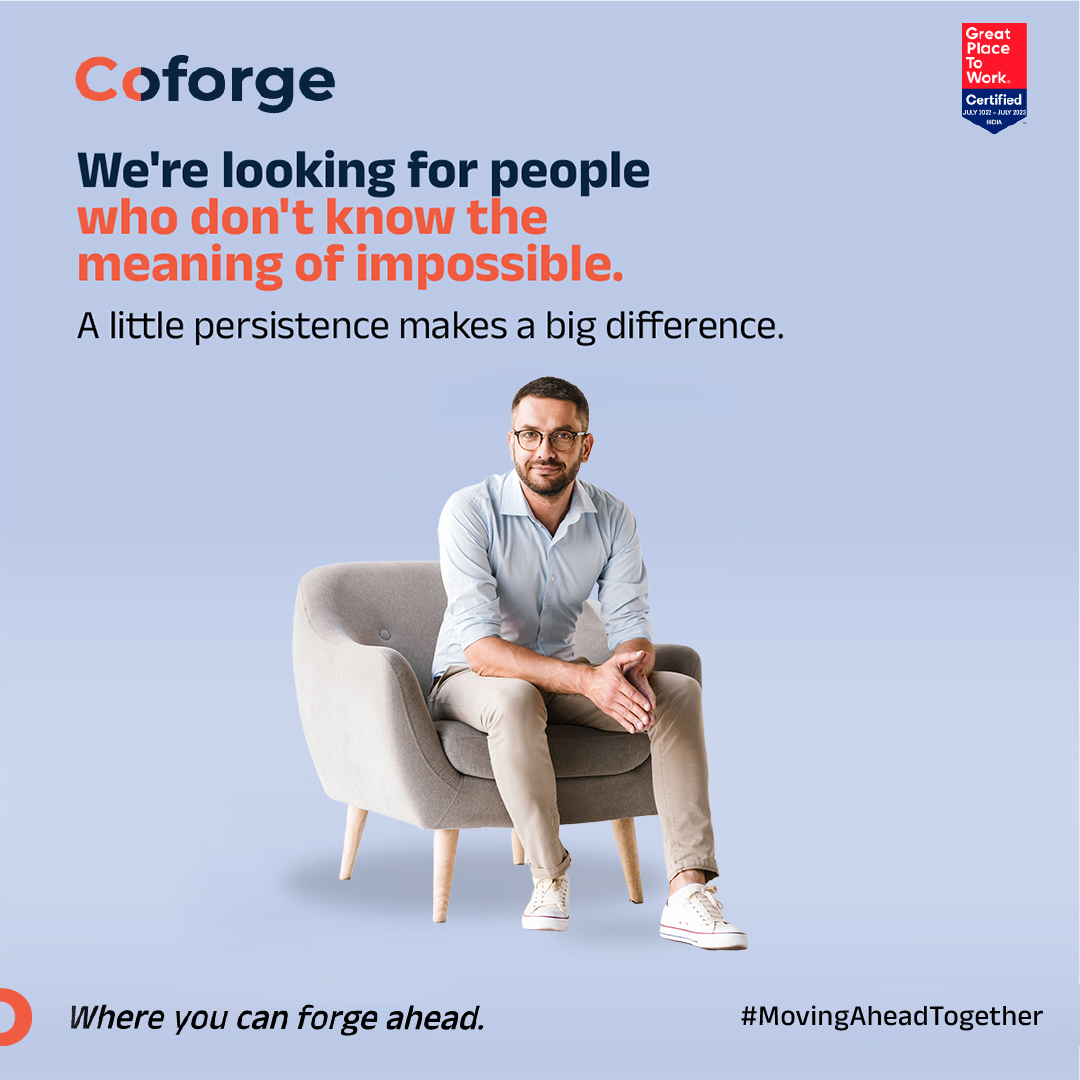 Coforge_Tech's tweet photo. If you believe you have what it takes, then send us your resume.
Forging ahead has never been easier! Visit https://t.co/7BZOCZQSEw to explore open positions.

#MovingAheadTogether #EngageWithTheEmerging #JobOpportunities #ITJobs #ITHiring #Coforge https://t.co/A2dXGJ9AAO