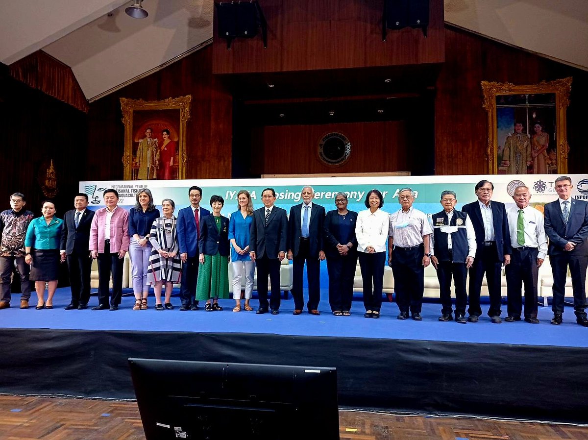 Important people at the Important event! Congratulations! 🎊
Towards a New Era of Support to #SmallScaleFisheries and #Aquaculture!! #IYAFA2022 Closing Ceremony for #Asia #ThinkSolutions
#Thinksmallscale
㊗️#零細漁業と養殖業の国際年 クロージングセレモニーfor #アジア