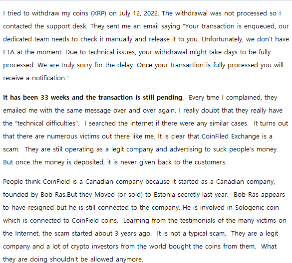 PureGol42157944's tweet photo. @INTERPOL_SG @AhmedNAlRaisi @INTERPOL_USA @policefederale @policiafederal @PFAOficial @policia @TurkishPoliceFA @CoinFieldEX is a global exit scam 
@Ripple @BitcoinMagazine @BitcoinCom @CoinMarketCap @tradingview @CoreumOfficial @bitcoinnews @metropolisworld @Bitcoin @BNBCHAIN @tingo_inc @CoinDesk @BTCMarkets @DocumentingBTC @Cointelegraph #CoinFieldEX #SCAM #ReleaseMyXRP #XRPCommunity https://t.co/r1jpLaEtCl