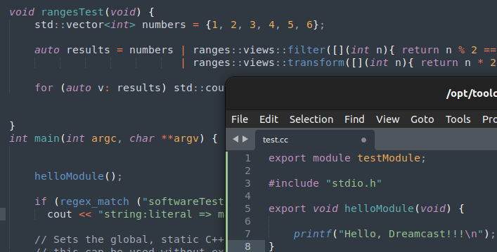 falco_girgis's tweet image. Just like I rendered my first polygon on a #Dreamcast when I was 14, I just created and used my first C++20 module on it at 33... #cppsfact #cpp23 #gamedev