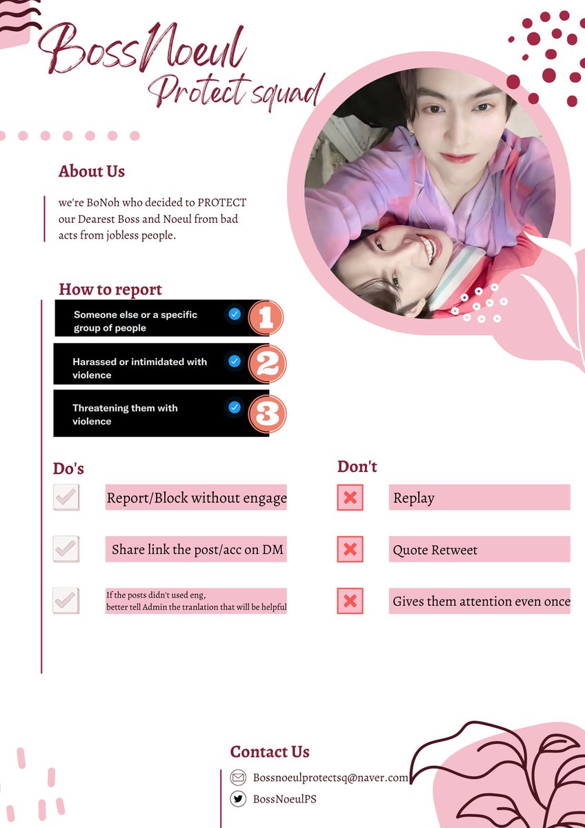 BossNoeulPS's tweet photo. 📢 Reporting alerts ⚠️ 
🚫DO NOT ENGAGE 
🖇 https://t.co/et5AJr8Znm

Reporting guide below ⚠️
⚠️REPORTING WITH THE SAME METHOD
✅️ add additional context 
#BossNoeulProtectSquad https://t.co/QZftZ6vOms