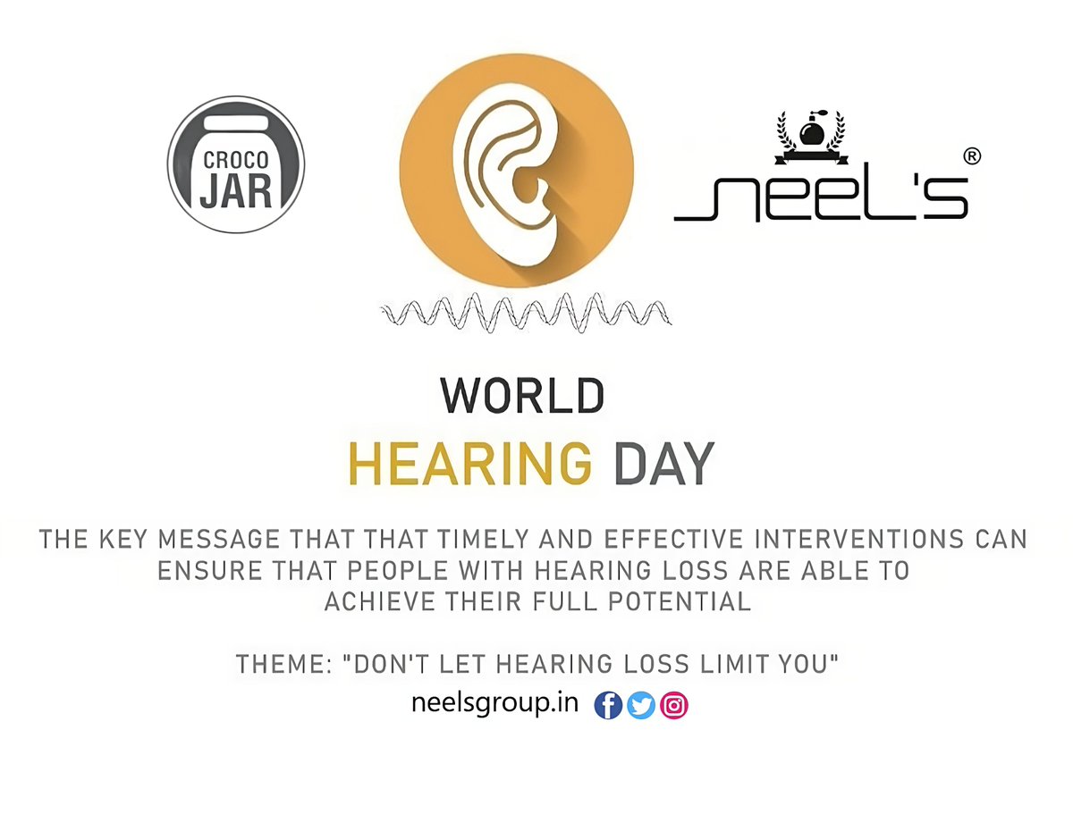 Happy World Hearing Day! Let's take a moment to appreciate the beautyof sounds andthe importance of our hearing health.#WorldHearingDay #HearingHealth #SoundAwareness #RaiseAwareness #HealthyHearing #ProtectYourEars #SoundMatters#neels #crocojar #perfume #deodrant #jar #container